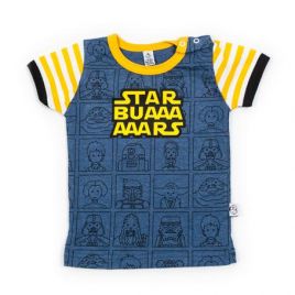 Camiseta STAR BUARS vigoré y amarillo mc