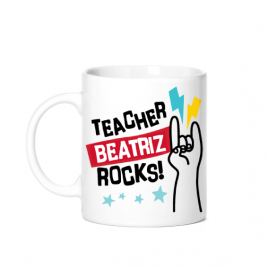Taza personalizada TEACHER ROCKS!