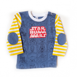 Camiseta bebé STAR BUARS colores | Manga larga