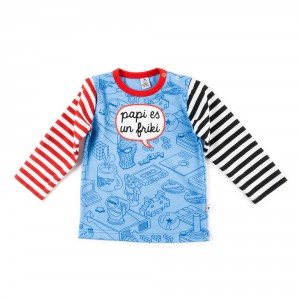 camiseta bebe papi es un frikli